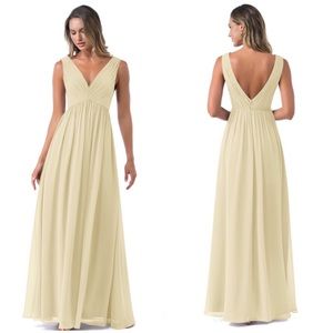NWT Azazie Ranvie (Champagne) Bridesmaid Dress
